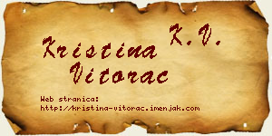 Kristina Vitorac vizit kartica
